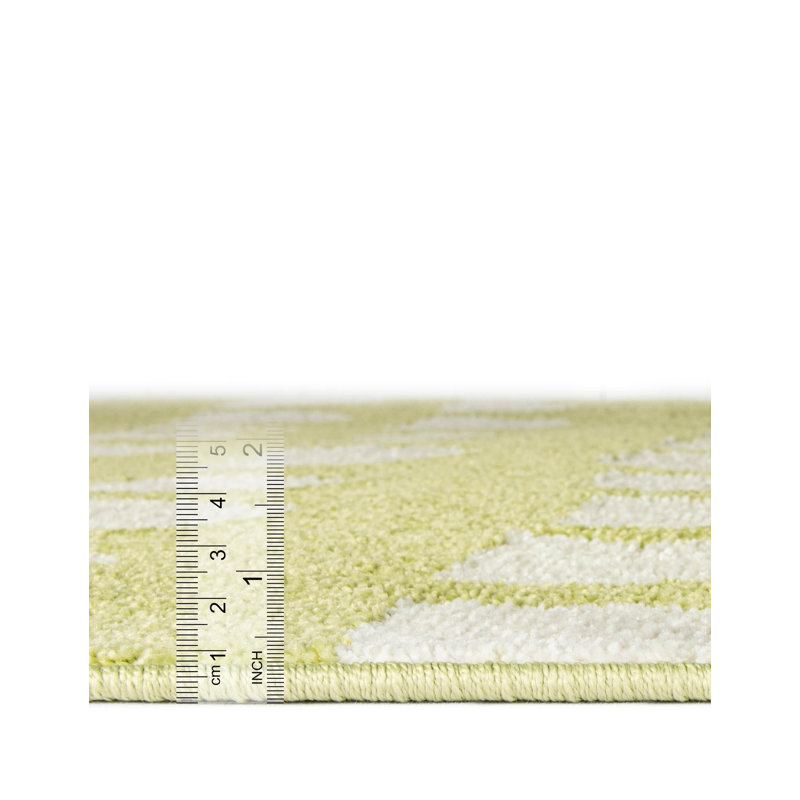  Tapis pour enfant Hillow Whimsy, Vert, Rond 5 pi 1 po
