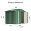  8 pi L 6 pi. D Rangement en métal avec cadre et porte verrouillable-105300091