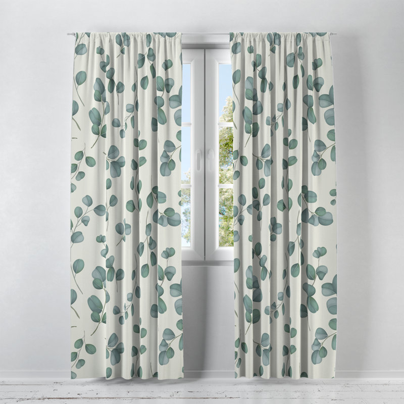 Semi Sheer Curtain Pair, 40" W x 61" L