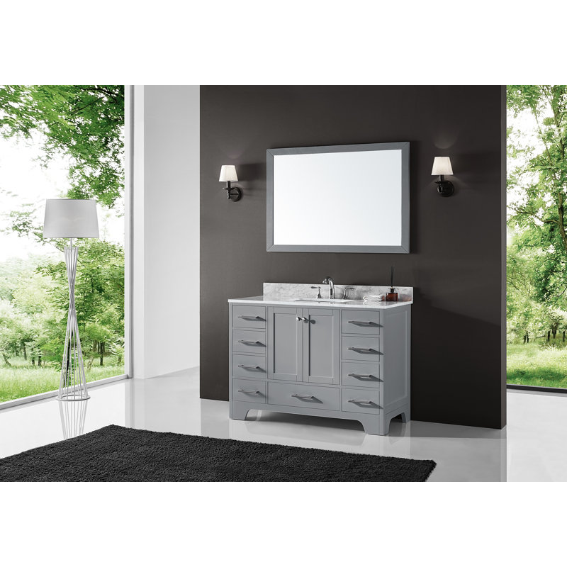 Ensemble de meuble-lavabo simple 48 po Cassel, Gris taupe