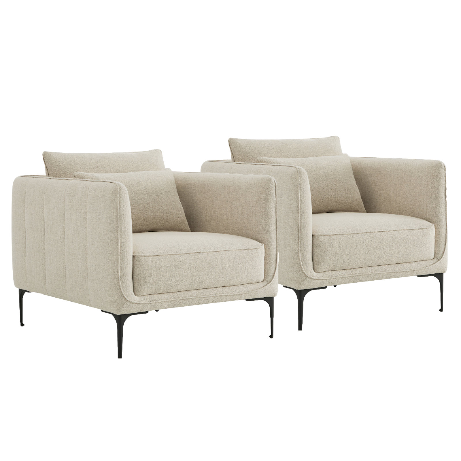 Rae Linen Armchair, Effie Linen Performance Linen