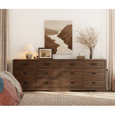 Laziza Wide Dresser for Bedroom with 12 Drawers
