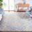 Ferrera Ikat Handmade Tufted Wool Blue / Ivory Area Rug-1138282226
