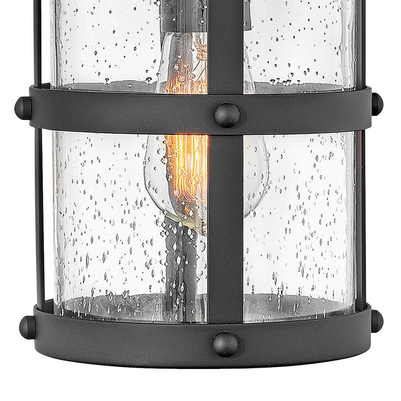 Lakehouse Outdoor Wall Lantern, Black, 14.5" H x 7.25" W x 8.5" D