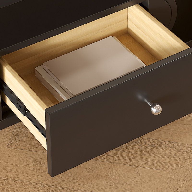Meuble télé et table basse American Style, Noir, noir, noir, noir, H 16,54 po x l 70,87 po x P 13,78 po