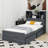 Danylle Twin Platform Bed Frame with 4 Open Shelves, 2 Storage Drawers and LED Light-1646557735