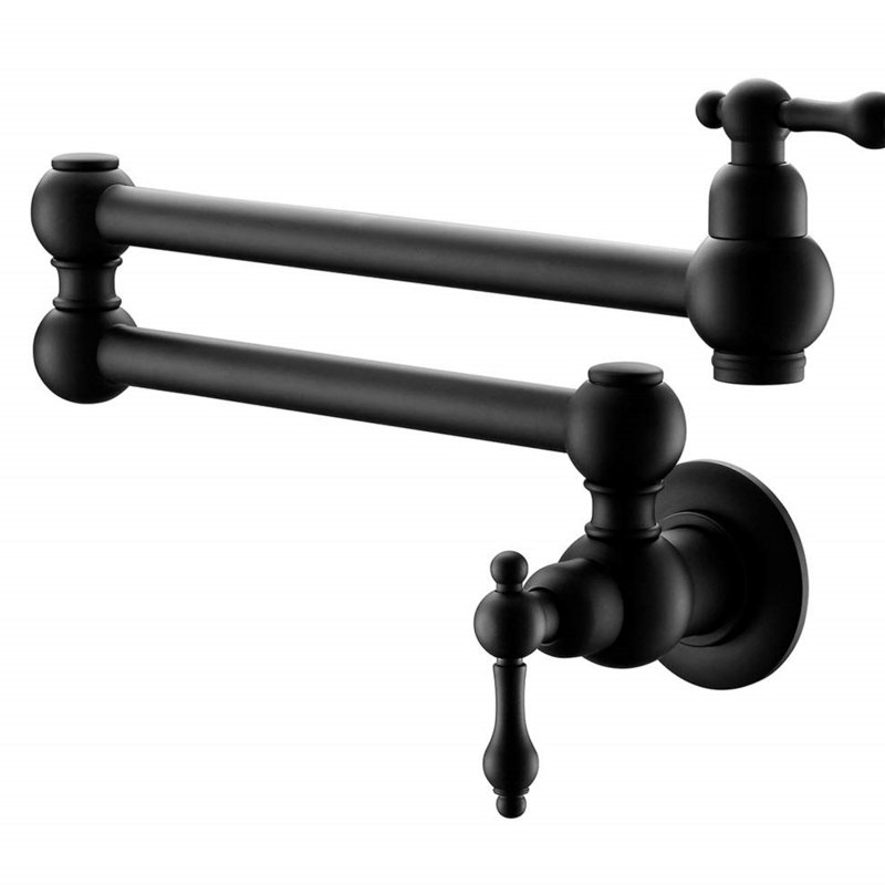 Pot Filler Faucet Wall Mount,With Double Joint Swing Arms Chrome, Chrome