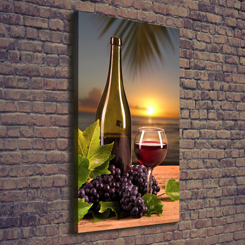 Grapes And Wine - Wrapped Canvas Print