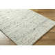 Morell Solid Color Hand Loomed Wool Area Rug in Ash/Sterling Gray/Metallic Silver