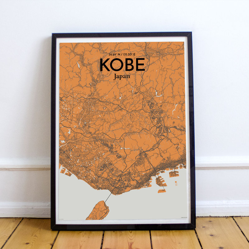 Kobe - No Frame Print, 60.2 cm H x 27.9 cm W x 0.1 cm D