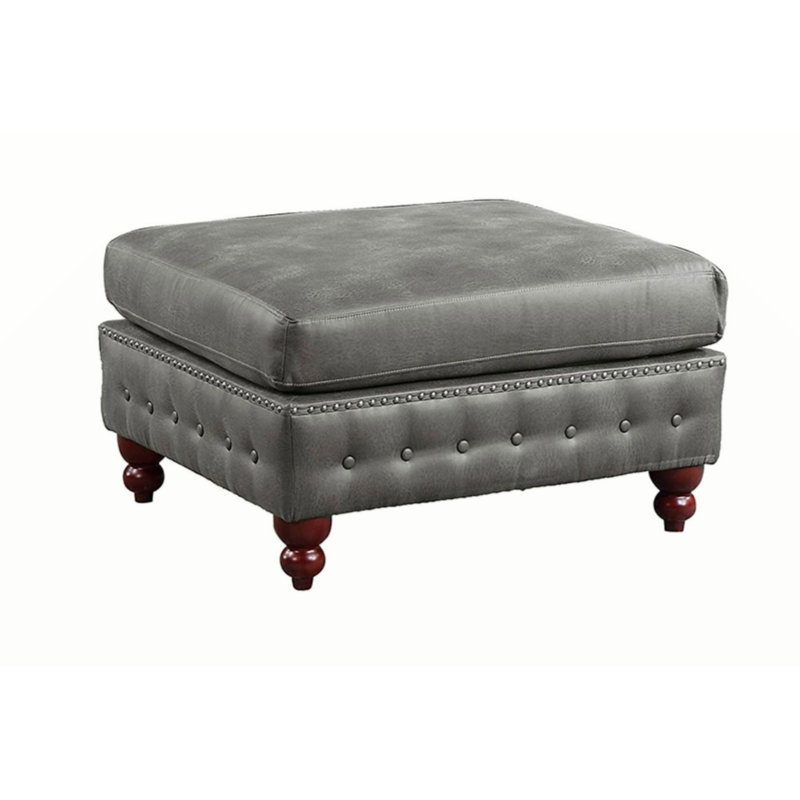 Meuble de salon 1pc avec repose-pieds capitonné, Brun