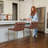 Maven Lane Gerard Stool with Faux Leather Upholstery-108989934-108989932