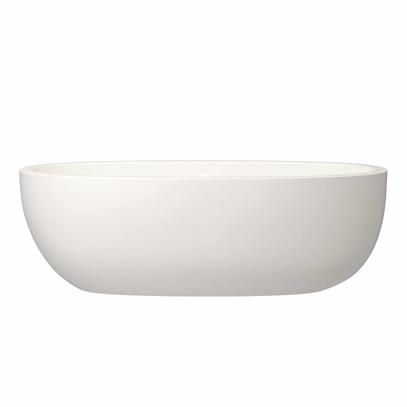 Avalon NativeStone Concrete Soaking Bathtub, Pearl, 22" H x 36" W x 66" L