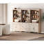 Buffet avec bahut, buffet avec 4 portes en bois, 5 tiroirs et 3 tablettes à niveaux, 101 po-1237909054