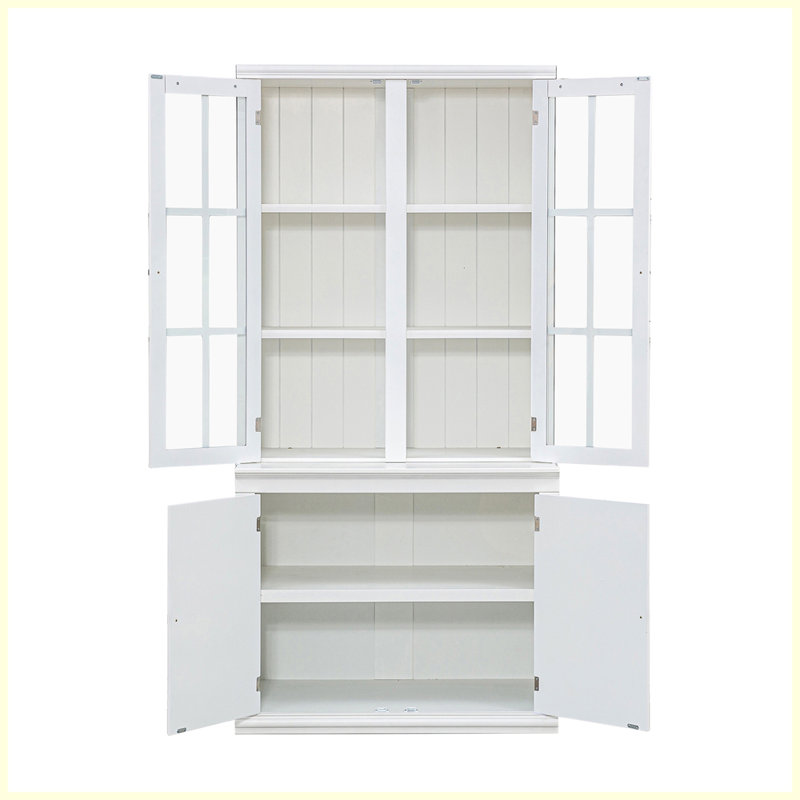 Armoire autoportante moderne avec porte vitrée et rangement pour les couloirs