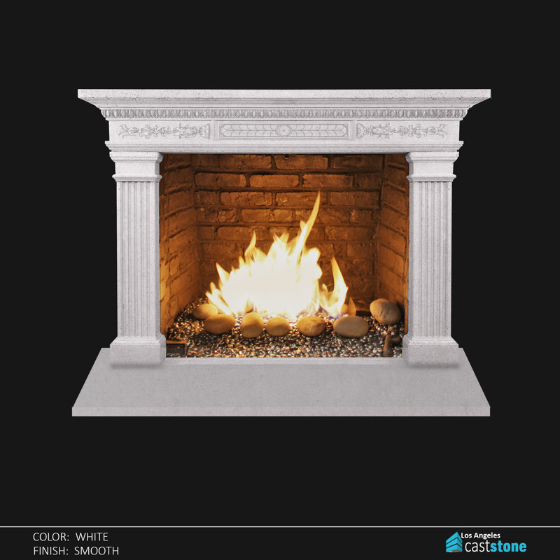 Pinal Fireplace Surround, Smooth White