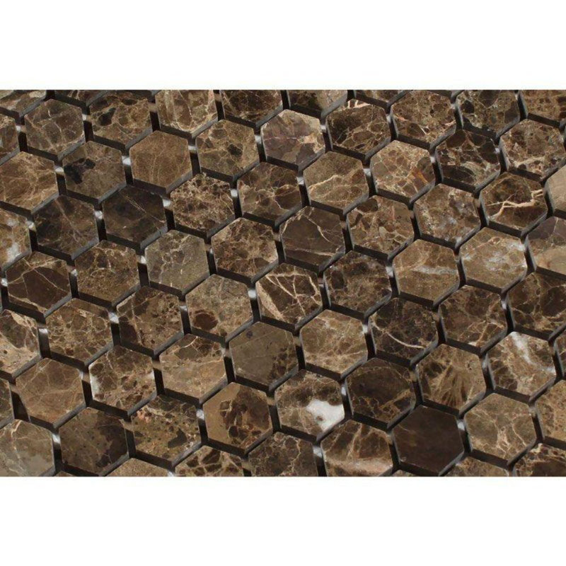 1 in. x 1 in. Honeycomb Polished Stone Tile