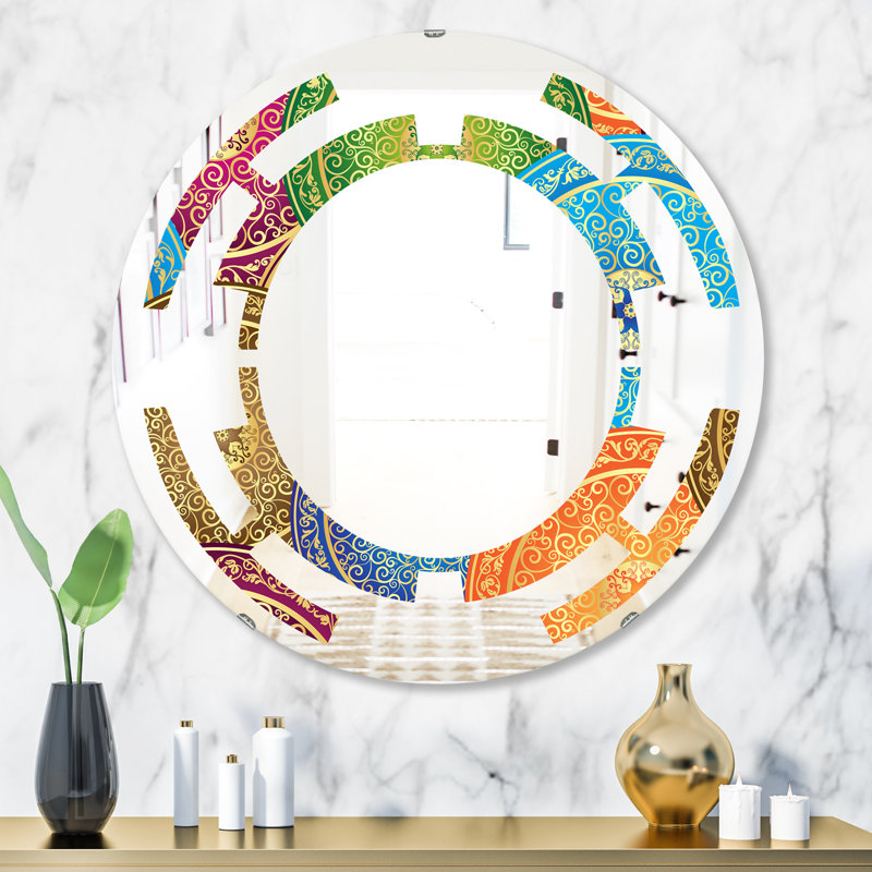 Miroir mural Space Coastal, 31,5 po x 31,5 po, Conception circulaire IV