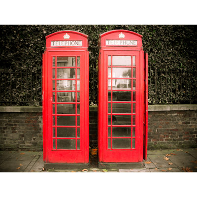 Royal Reds Phone Booths - Photograph on Canvas