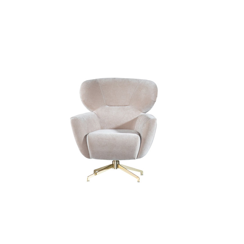 Fauteuil Florya, Velours beige