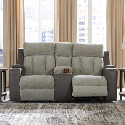 Valenti Power Reclining Loveseat With Console