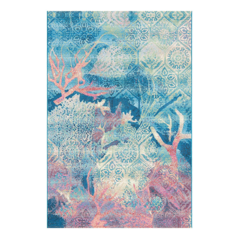 Multi Edgartown Indoor/Outdoor Modern Rug, Rectangle 5'3" x 8'