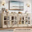 Buffet moderne avec 2 portes en verre - grand tiroir, tablette réglable, rangement polyvalent pour la cuisine, la salle à manger, le vestibule - console d'appoint-944874979