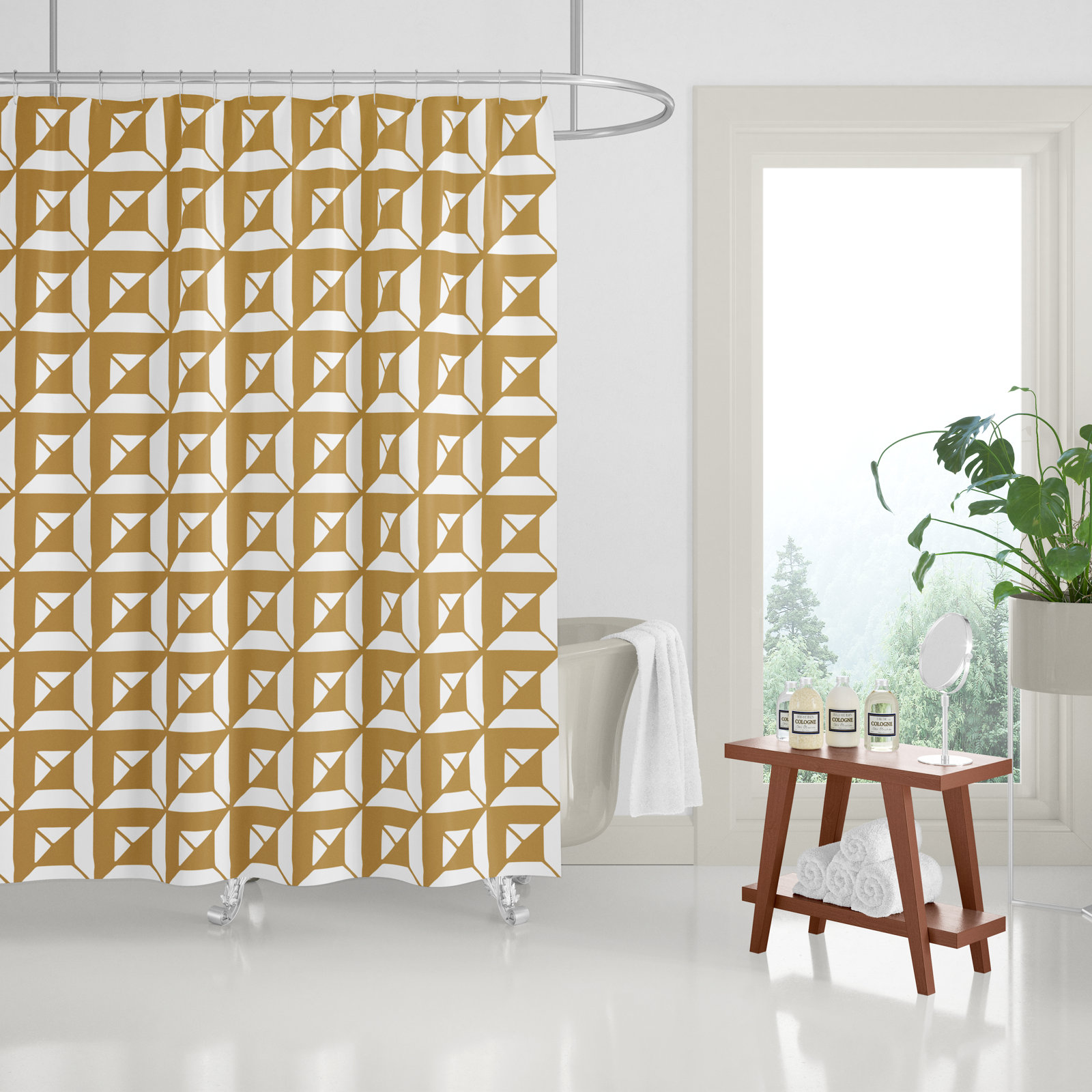 Polyester Shower Curtain, Mustard