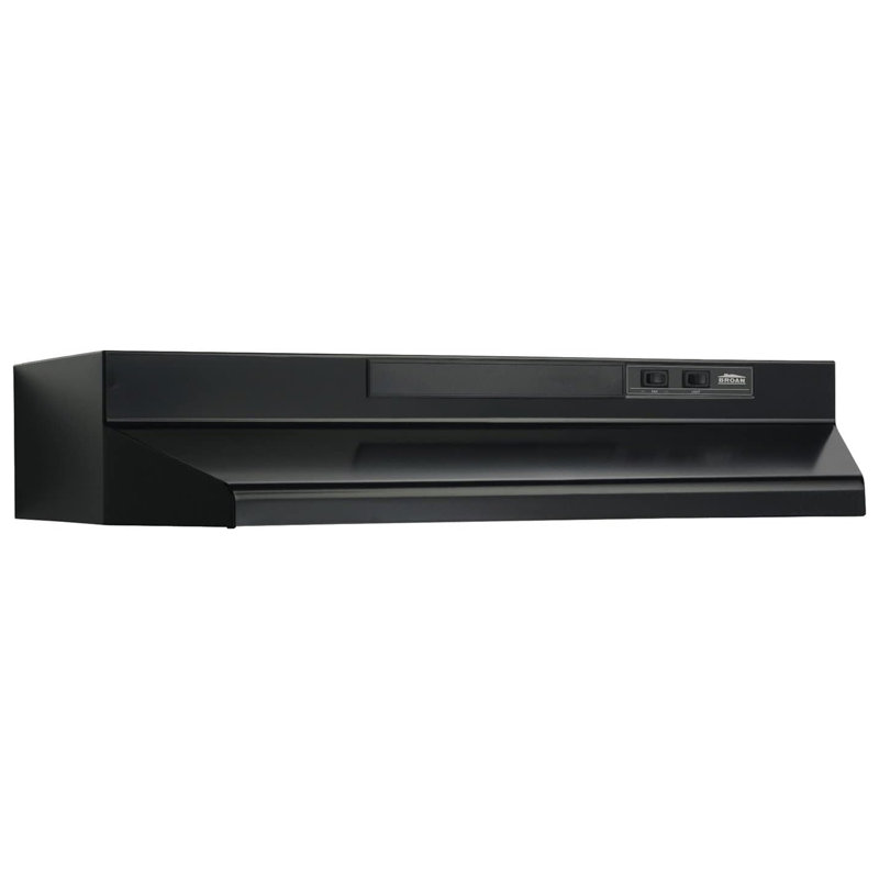Broan-NuTone Convertible Under-Cabinet Range Hood, 24 Inch, 230 Max CFM, Black