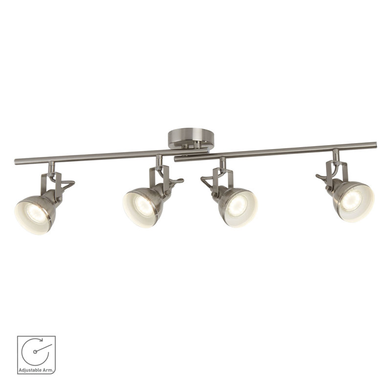 Colesville 81cm 4 -Light Track Kit, Satin Silver