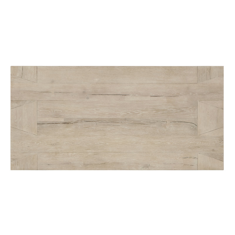 Meadow White Rectangular Cracked Oak Coffee Table