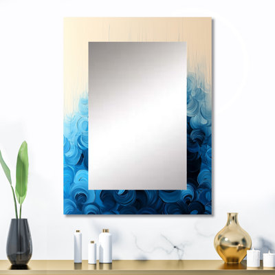 «Rhythmic Driauge Drip Paint Eruption III», miroir mural unique, art moderne imprimé