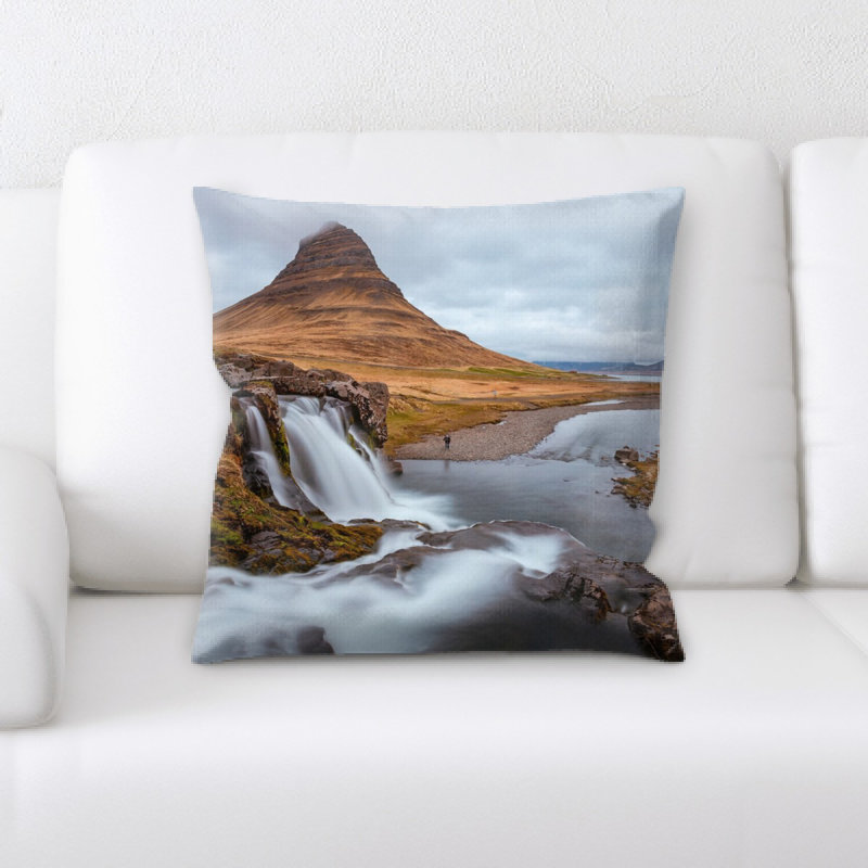 Waterfall Microsuede Reversible Throw Pillow