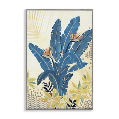 «Blue Birds Of Paradise», estampe numérique encadrée par Jennifer Peck