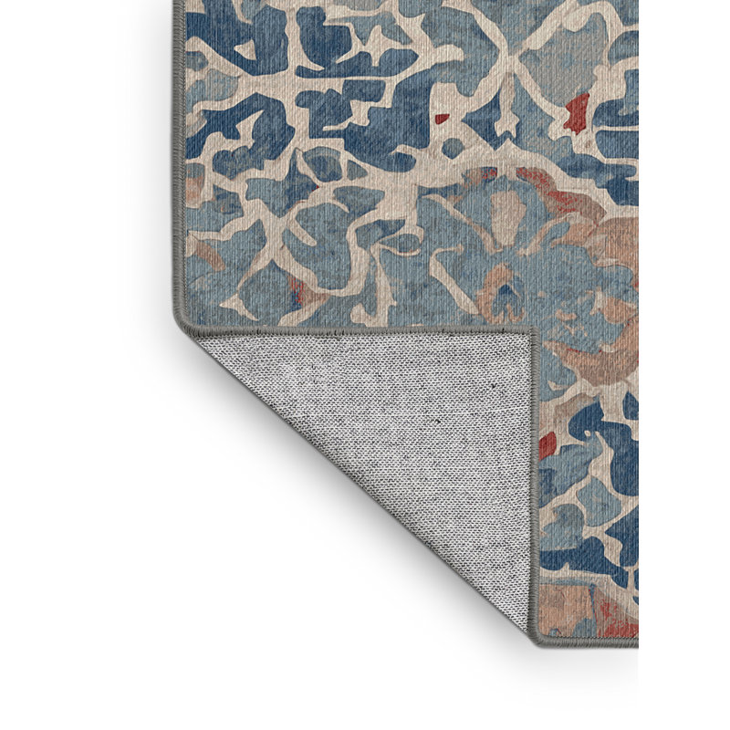 Machine Washable Gray Area Rug, Square 6'