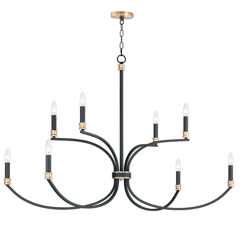 8 - Light Steel Dimmable Chandelier