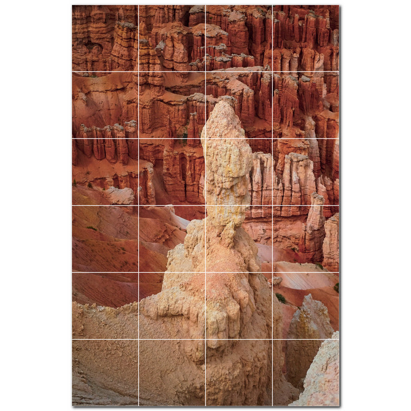 Murale en céramique satinée Canyon Photo 8 po x 8 po