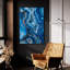  «Glow Of Blue Quartz» par Svetlana Aleynikova, art mural en verre acrylique, 24 po x 36 po