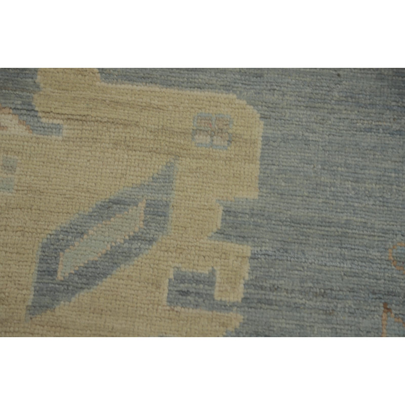 Tapis floral fait à la main Oushak