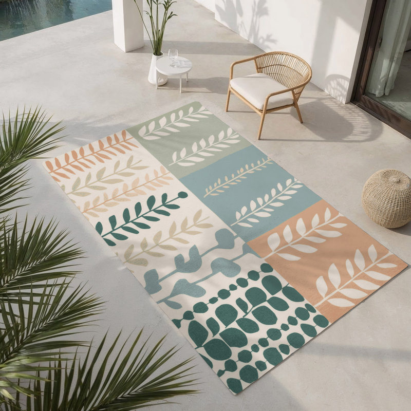 Tapis intérieur et extérieur Misty Greens, Rectangulaire 8 pi x 10 pi
