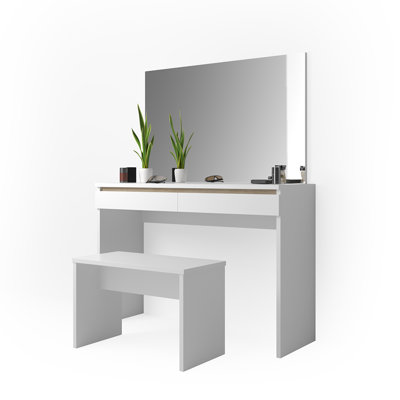 Skeggi Dressing Table with Mirror