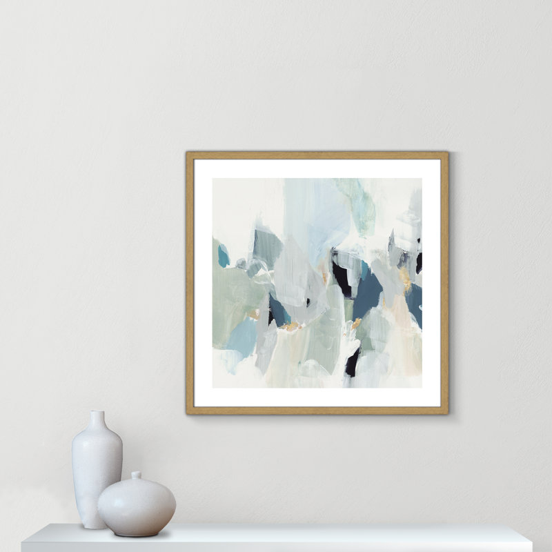 «Little Talks III» par Isabelle Z - reproduction d'art, H 28,75 po x l 28,75 po, Papier dans un cadre photo, Bois beige