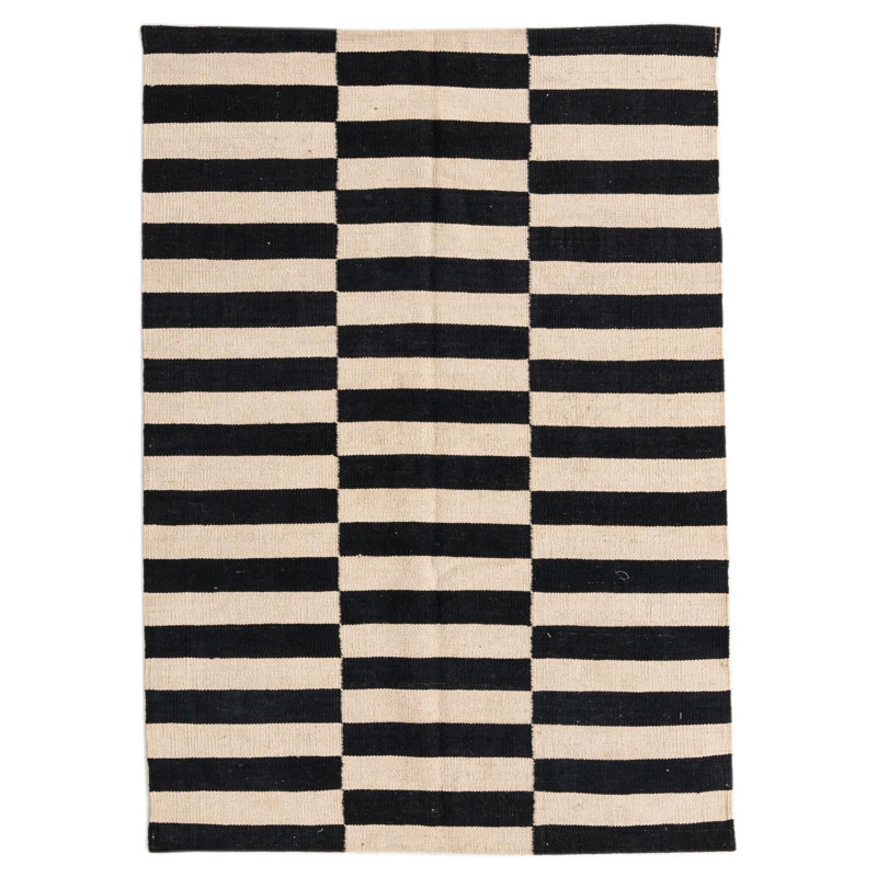 Tapis noir et blanc 3x5 Pinkerton