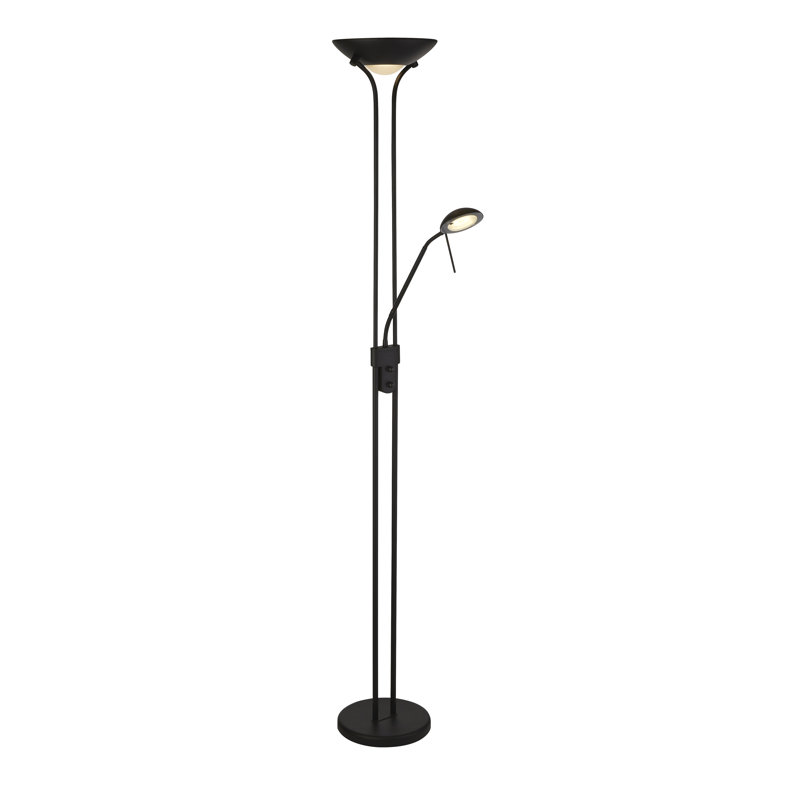Vamyr 180 H cm Torchiere Floor Lamp, Black
