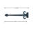 6" H x 15.5" W Strap Hinge Single Door Hinge