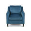 Fauteuil club en velours bleu