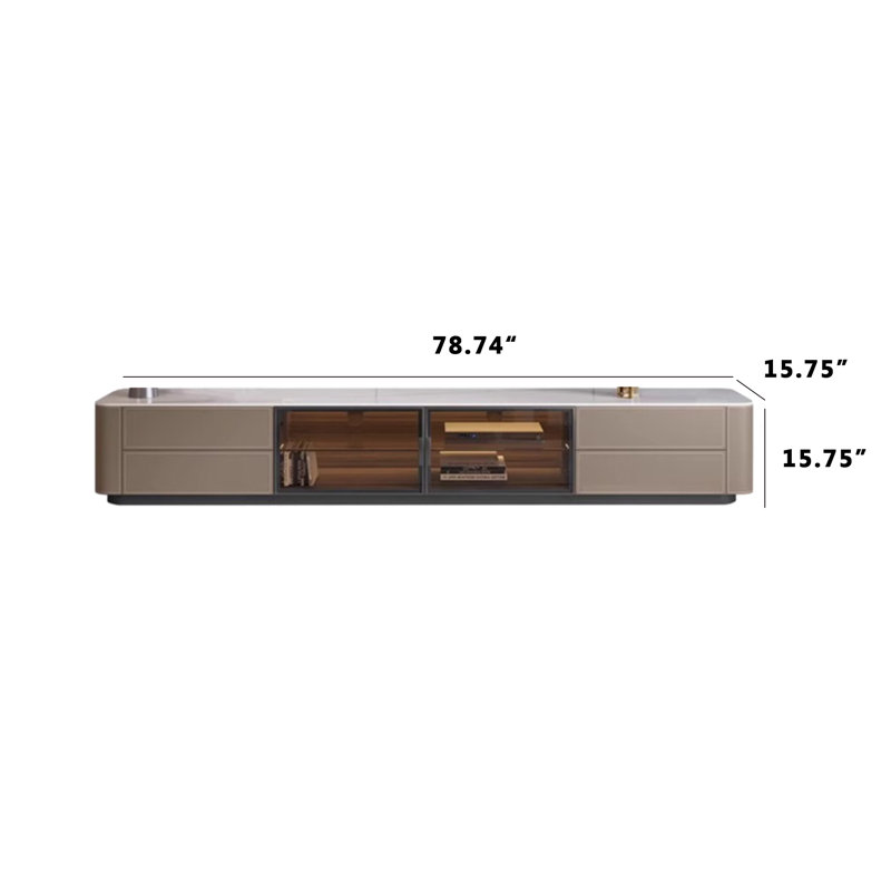 Meuble télé Modern, H 15,75 po x l 78,74 po x P 15,75 po