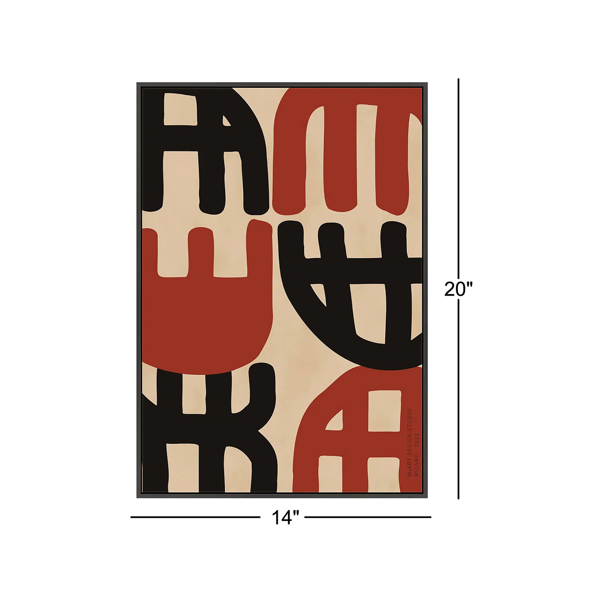 Bohemian Primitive by Romina Gadler, Black Framed Paper, 20" H x 14" W x 1.25" D