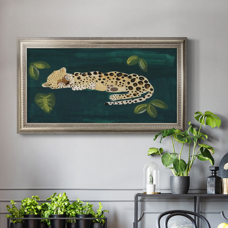 Lethargic Leopard II - Cadre photo unique, impression sur toile, H 25 po x l 45 po x P 1 po