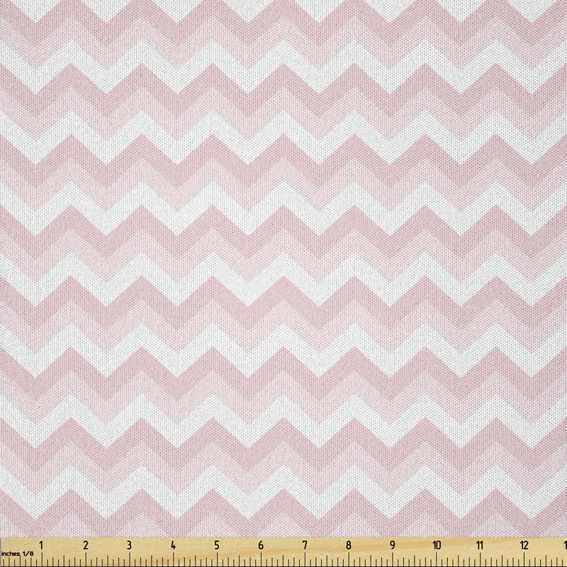 Dajonna Zigzag Chevron Grunge Pattern in Soft Colors Simplicity Design Fabric